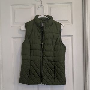 Laura Scott Olive Quilted Vest